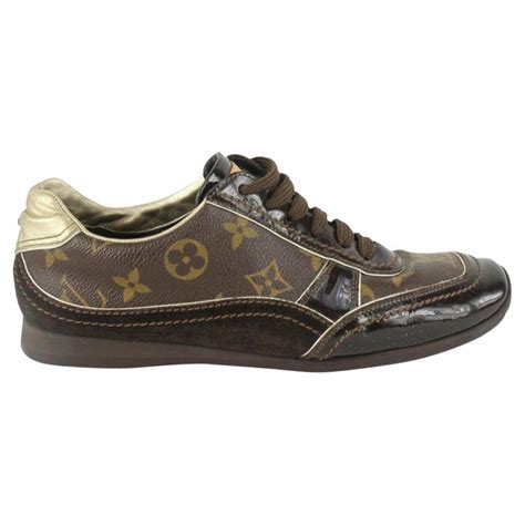 Louis Vuitton Womens 36 Brown Patent Monogram Globe Trotter 